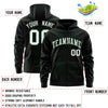 Custom Black Kelly Green Varsity Full-Zip Letterman Leopard Print Jacket Hoodie