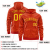 Custom Red Gold Varsity Full-Zip Letterman Leopard Print Jacket Hoodie