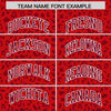 Custom Red Crimson Varsity Full-Zip Letterman Leopard Print Jacket Hoodie