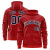 Custom Navy Royal Varsity Full-Zip Letterman Leopard Print Jacket Hoodie