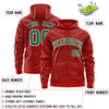 Custom Red Kelly Green Varsity Full-Zip Letterman Leopard Print Jacket Hoodie