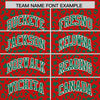 Custom Red Kelly Green Varsity Full-Zip Letterman Leopard Print Jacket Hoodie