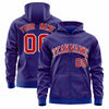 Custom Navy Light Blue Varsity Full-Zip Letterman Leopard Print Jacket Hoodie