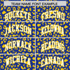 Custom Royal Gold Varsity Full-Zip Letterman Leopard Print Jacket Hoodie