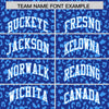 Custom Royal Powder Blue Varsity Full-Zip Letterman Leopard Print Jacket Hoodie