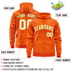 Custom Orange Gold Varsity Full-Zip Letterman Leopard Print Jacket Hoodie