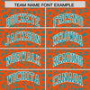 Custom Orange Aqua Varsity Full-Zip Letterman Leopard Print Jacket Hoodie