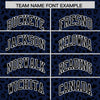 Custom Navy Black Varsity Full-Zip Letterman Leopard Print Jacket Hoodie