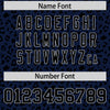 Custom Navy Black Varsity Full-Zip Letterman Leopard Print Jacket Hoodie