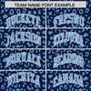 Custom Navy Light Blue Varsity Full-Zip Letterman Leopard Print Jacket Hoodie