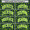 Custom Navy Neon Green Varsity Full-Zip Letterman Leopard Print Jacket Hoodie