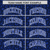 Custom Navy Royal Varsity Full-Zip Letterman Leopard Print Jacket Hoodie