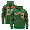 Custom Red Gold Varsity Full-Zip Letterman Leopard Print Jacket Hoodie