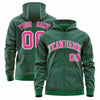 Custom Black Royal Varsity Full-Zip Letterman Leopard Print Jacket Hoodie