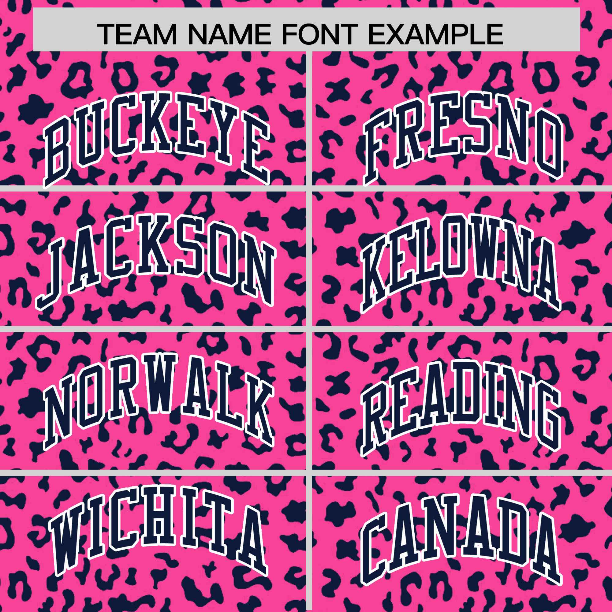 Custom Pink Navy Varsity Full-Zip Letterman Leopard Print Jacket Hoodie