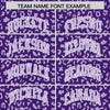 Custom White Purple Varsity Full-Zip Letterman Leopard Print Jacket Hoodie