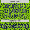 Custom White Bright Green Varsity Full-Zip Letterman Leopard Print Jacket Hoodie