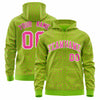 Custom White Kelly Green Varsity Full-Zip Letterman Leopard Print Jacket Hoodie