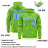 Custom White Kelly Green Varsity Full-Zip Letterman Leopard Print Jacket Hoodie