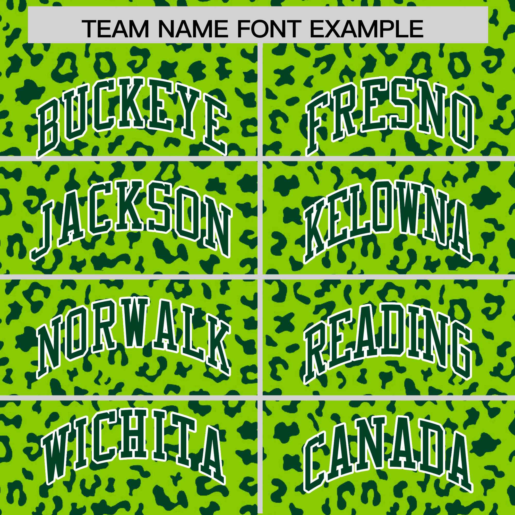 Custom White Neon Green Varsity Full-Zip Letterman Leopard Print Jacket Hoodie