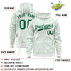 Custom White Kelly Green Varsity Full-Zip Letterman Leopard Print Jacket Hoodie