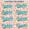 Custom White Orange Varsity Full-Zip Letterman Leopard Print Jacket Hoodie