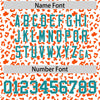 Custom White Orange Varsity Full-Zip Letterman Leopard Print Jacket Hoodie
