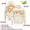 Custom White Orange Varsity Full-Zip Letterman Leopard Print Jacket Hoodie