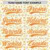 Custom White Orange Varsity Full-Zip Letterman Leopard Print Jacket Hoodie