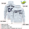 Custom White Light Blue Varsity Full-Zip Letterman Leopard Print Jacket Hoodie