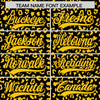 Custom Black Gold Varsity Full-Zip Letterman Leopard Print Jacket Hoodie
