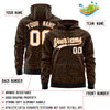 Custom Black Orange Varsity Full-Zip Letterman Leopard Print Jacket Hoodie
