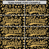 Custom Black Old Gold Varsity Full-Zip Letterman Leopard Print Jacket Hoodie
