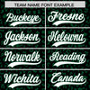 Custom Black Kelly Green Varsity Full-Zip Letterman Leopard Print Jacket Hoodie