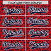 Custom Red Navy Varsity Full-Zip Letterman Leopard Print Jacket Hoodie