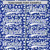 Custom Royal White Varsity Full-Zip Letterman Leopard Print Jacket Hoodie