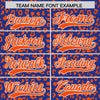 Custom Royal Orange Varsity Full-Zip Letterman Leopard Print Jacket Hoodie
