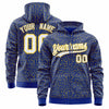 Custom Gold Pink Varsity Full-Zip Letterman Leopard Print Jacket Hoodie