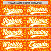 Custom Orange Gold Varsity Full-Zip Letterman Leopard Print Jacket Hoodie