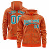 Custom Gold Orange Varsity Full-Zip Letterman Leopard Print Jacket Hoodie