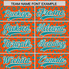 Custom Orange Aqua Varsity Full-Zip Letterman Leopard Print Jacket Hoodie