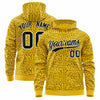 Custom Orange Royal Varsity Full-Zip Letterman Leopard Print Jacket Hoodie