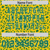 Custom Gold Kelly Green Varsity Full-Zip Letterman Leopard Print Jacket Hoodie