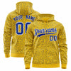 Custom Royal Black Varsity Full-Zip Letterman Leopard Print Jacket Hoodie