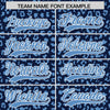Custom Navy Light Blue Varsity Full-Zip Letterman Leopard Print Jacket Hoodie