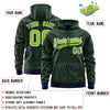Custom Red Black Varsity Full-Zip Letterman Leopard Print Jacket Hoodie