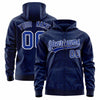 Custom Red Navy Varsity Full-Zip Letterman Leopard Print Jacket Hoodie