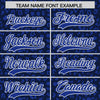 Custom Navy Royal Varsity Full-Zip Letterman Leopard Print Jacket Hoodie