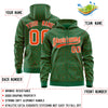 Custom Red Gold Varsity Full-Zip Letterman Leopard Print Jacket Hoodie