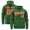 Custom Red Gold Varsity Full-Zip Letterman Leopard Print Jacket Hoodie